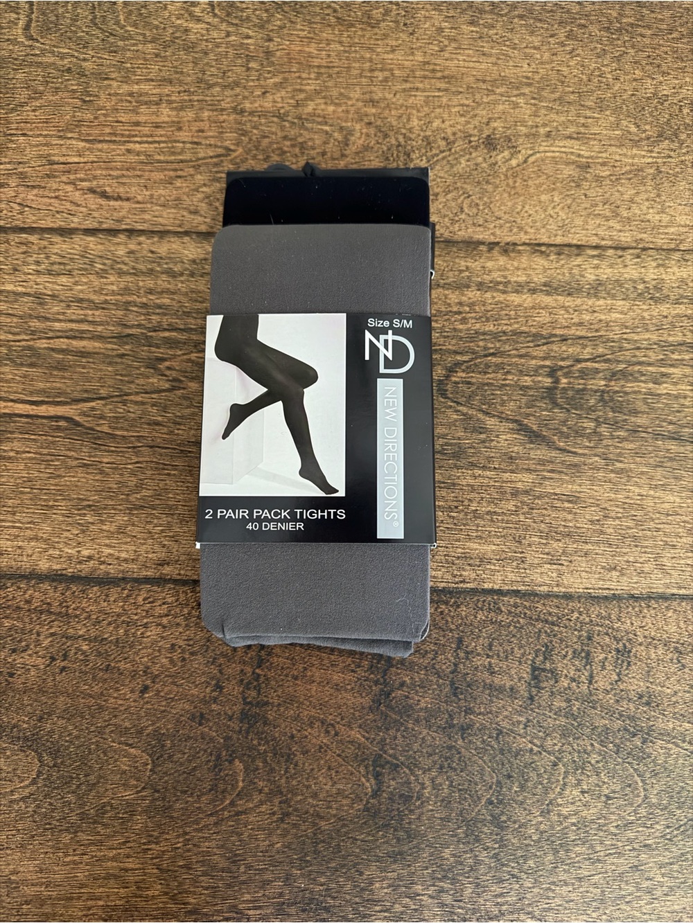 New Directions Gray 2-Pack 40 Denier Tights NWT size s/m